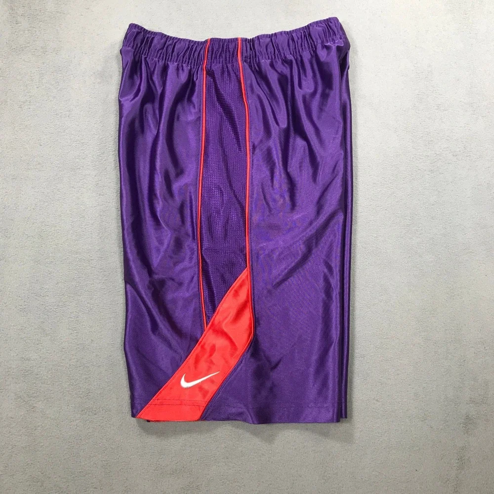 Nike Basketball Shorts Boys Large Purple Orange Athletic Workout Youth Kids